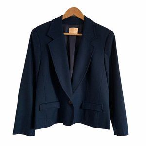 Vintage Pendleton Navy 100% Wool Blazer Short Vintage Size 14 Made in USA